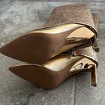 Jessica Simpson Brykia Cuffed Pointed-Toe Boots, Metallic Lace Laser Cut, Size 9 Photo 7