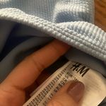 H & M Women's One Piece Light Blue Swimsuit Bathing Suit High Leg Photo 6