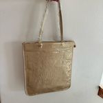 New. Mary Kay 50th Gold Expandable Zipper/Flash tote shopping bag Tan Photo 5