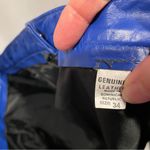 Vintage 80’s royal blue leather mini skirt moto fairy whimsigoth curvy gals Size 1X Photo 3