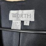 Worth Vintage 90s Black Long Midi Velvet OpenFront Duster Jacket Size 6 Photo 6