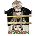 Christmas Reindeer Hoodie Adult Unisex Size S? Black Holiday Pullover Used Photo 9
