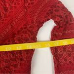 Wrapper  size medium 90s y2k Red gold 3/4 Sleeve Top baby brat v neck Photo 6