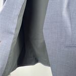 Theory Lanai Classic Wool Blend Open Front Blazer in Blue Gray Size 0 Photo 4