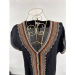 Garnet Hill Size XS Dress Embroidered Boho Lagenlook Gauzy Organic Cotton Photo 6