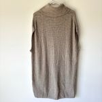 Vince  Cowl Neck Sleeveless Beige Sweater Dress Wool Cashmere Knit Ribbed Tunic Photo 9