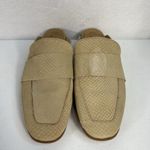 Free People  Mules 39 At Ease 2.0 Loafer Suede Embossed Leather Cafe Beige Womens Photo 5