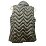 Michael Kors Packable Down Vest Size Small Green Metallic Warm Feather Photo 1