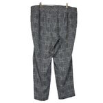 Jones Studio Dress Pants Pull On Ankle Knit Black Cream Plaid Women’s Size 16W Photo 5