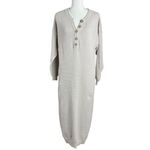 Free People Hailee Thermal Sweater Midi Dress in Salt Neutral Oversized XS Fall Photo 3