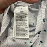 Gap  FITTED BOYFRIEND SHIRT Blue White Stripes Green Navy Tufts Womens Size XL Photo 5