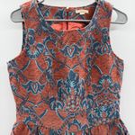 Anthropologie Tulle Structured Tapestry Scoop Neck Mini Dress Sz S Photo 2