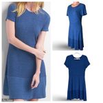 Gap Dress Womens S Blue Ribbed Knit Pullover Casual Preppy Short Sleeves Stretch Photo 1