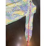 Talbots  Shirt‎ Women Small Paisley Smocking Yellow Peasant Button Crochet Boho Photo 10