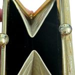 Vintage Woman's Alligator Wallet West Germany Compact Kiss Lock Wallet Beige Photo 5