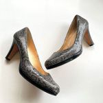 Cole Haan Grey Leather SnakeSkin Print Platform He Photo 0