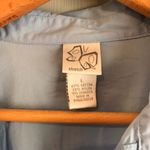 Fashion Bug  Women's L Vintage Y2K Cotton Light Blue Button-Up 3/4 Sleeve Blouse Photo 1