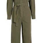 ALEX MILL Mel Cotton Linen Blend Twill Jumpsuit Size Small Army Green Photo 0