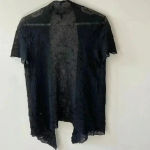 Eileen Fisher  black Open Sweater Vest size ps Photo 1