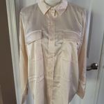 Equipment NWOT  Cream Satin Button Front Blouse  Photo 5