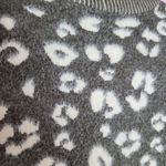 Gibson Latimer  GREEN GRAY LEOPARD PRINT EYELASH FUZZY KNIT HEAVY WEIGHT CARDIGAN Photo 7