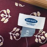 Old Navy ‎ Womens XL Short Tunic Dress Floral Print Maroon Casual BOHO Festival Photo 4