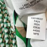 On 34th Mini Skirt Womens 16 Catalina Green Combo Geometric Pleated Retro Chic Photo 13