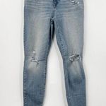 Lucky Brand Jeans Women's Distressed Ankle Skinny Stretch Solid Blue Size 10 New Photo 0