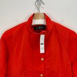 J.Crew  Collection Lightweight Bomber Jacket Relaxed Gold Buttons Red XS NWT Photo 5