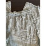 Cynthia Rowley  Capri Pants‎ Womens Linen Wide Leg Pull On Beachy Blue Chambray L Photo 1
