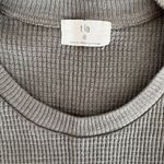 T. LA Waffle Knit Flutter Bottom Edge Long Sleeve Top Photo 2