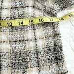 ZARA Office Siren Academia Plaid Boho Fringe Deadstock Gold Button Work Dress S Photo 10