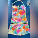 Bleu Rod Beattie Fresh Picks Knot Front Bandeau Tankini Top and Bottom Photo 3
