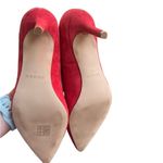 Boden Classic Suede Heels Hot Pepper Red Suede 37 Size 6 Photo 3