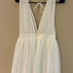 Showpo Mariabella Mini Dress – Tulle Plunge Dress in White Photo 0