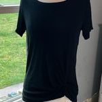 Green Tea  Black Knit Solid Top Womens Small Short Sleeve Photo 7