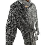 Alice + Olivia  Jodi Patterned Collared Tie Waist Shirt Dress Black‎ Size 4 Photo 6