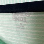 Lands' End  Women's Plus Size Slub Wedge T-Shirt SZ‎ 3X Mint White Stripes Cotton Photo 4
