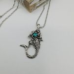 Silver Mermaid Pendant Necklace Silver Photo 1
