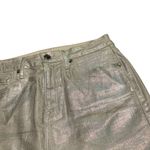 Good American  Good Skirt Coated Silver Metallic Mini Length Size 4 Women's Photo 6