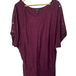 Lane Bryant Maroon Maroon Button Detail Dolman Sleeve Sweater Banded Hem 18/20 Photo 0