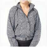 Anthropologie Allfenix Leopard White Crop Zip Button Jacket Size XS Women Photo 0