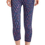 GapFit gFast Pink Multi Stripe Spacedye Jacquard Capri Size Medium Photo 0