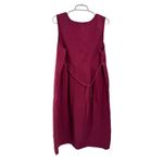 Blair  Burgundy Midi overall Dress jumper embroidered birdhouse L cottage Photo 1