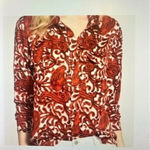 Michael Kors L/S Paisley Button Down 1X Orange Photo 2