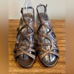 Donald Pliner Donald J. Pliner ‘Asby’ Bronze Leather Strappy Heels, Size 8 Photo 3