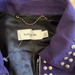 Coach studded bandana leather jacket NWOT Photo 10