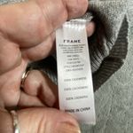 FRAME 100% Cashmere Sweater Small Ruched Sleeve Scoop Neck Gray Chic Timeless Photo 9