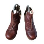 Free People Amber Orchard Clog Wood Platforms Brown Leather Women Size 8.5 Heels Photo 2