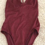 Charlotte Russe Red Suede Body Suit  Photo 0